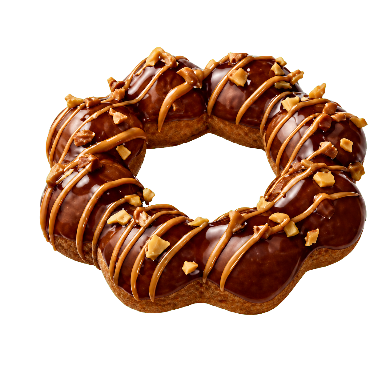 Bober Tea Chocolate Caramel Mochi Donut